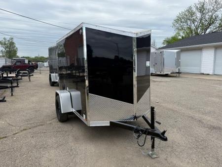 New 2027 US Cargo 5 x 8 Enclosed Trailer w/ Ramp Door with 5ft interior 6IN Side Door (Single) Cargo / Enclosed Trailer- UPGRADES