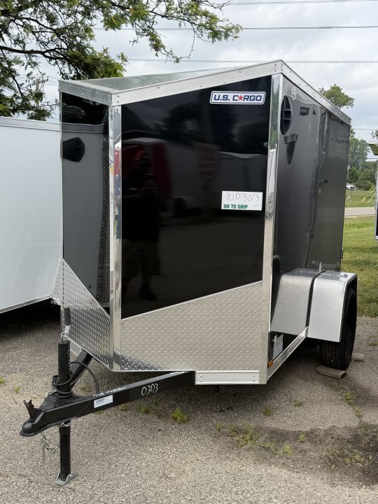 New 2027 US Cargo 5 x 10 Enclosed Trailer Ramp Door with 5FT 6IN INTERIOR -Side Door Screwless Exterior w/Upgraded Options