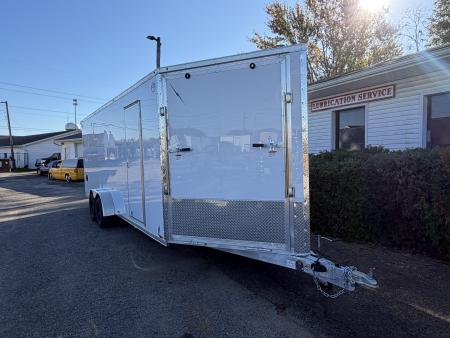 New 2027 7 X 27 All Aluminum 4 - 5 Place Lightning Aluminum Enclosed Trailer with 7ft interior -