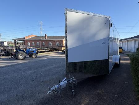 New 2027 7 X 27 All Aluminum 4 - 5 Place Lightning Aluminum Enclosed Trailer with 7ft interior -