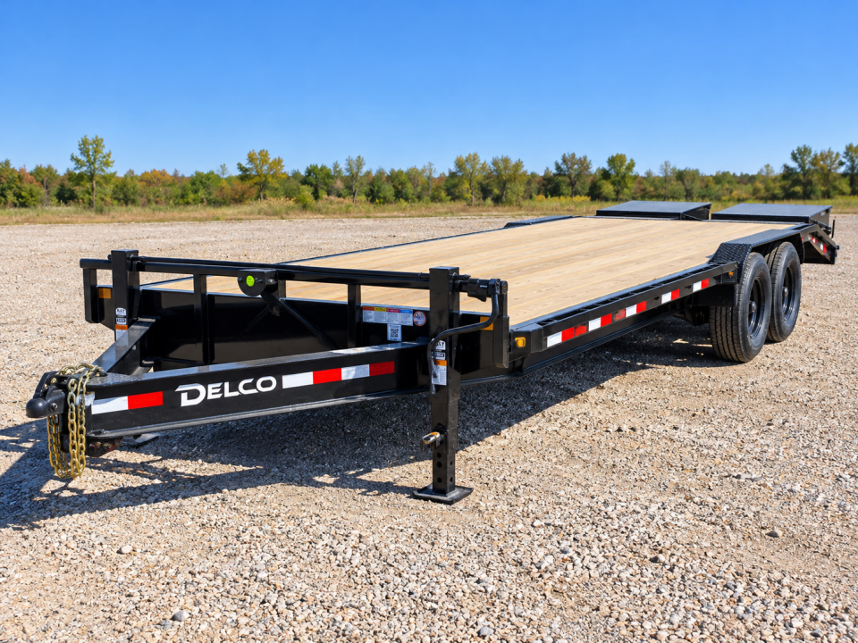 New 2026 Delco Trailers 102"X24' DECK OVER 7KS MEGA RAMPS Utility Trailer