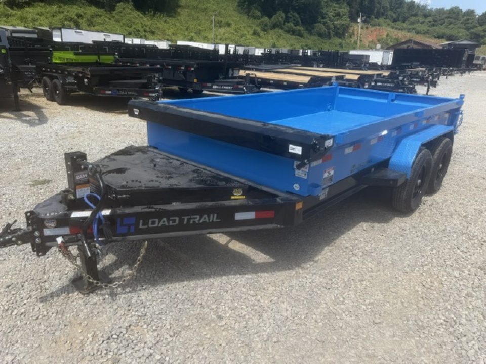 New Load Trail Dump 7x14 14K 18" Sides- Black/Blue