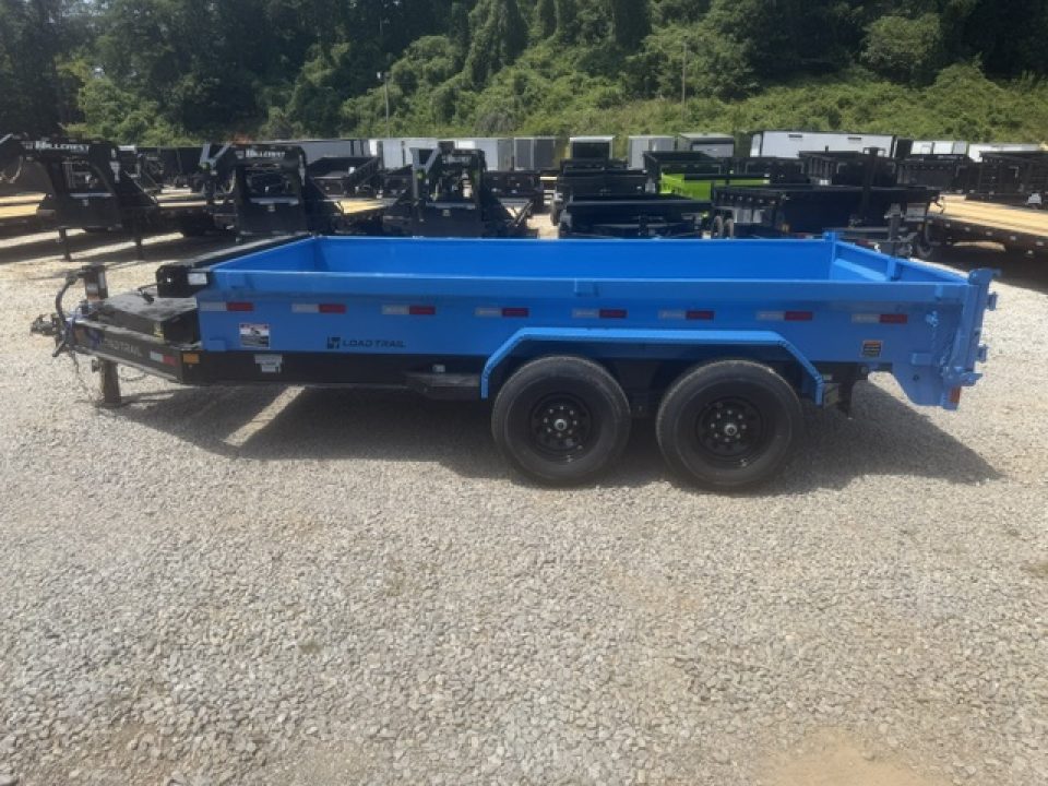 New Load Trail Dump 7x14 14K 18" Sides- Black/Blue