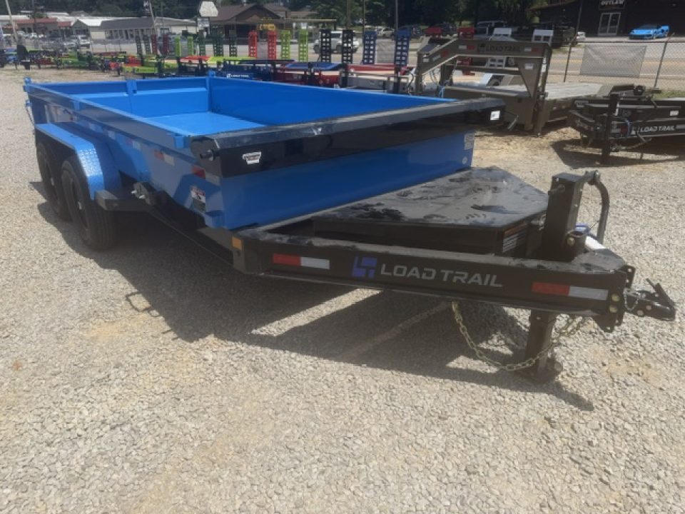 New Load Trail Dump 7x14 14K 18" Sides- Black/Blue