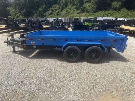 New Load Trail Dump 7x14 14K 18" Sides- Black/Blue