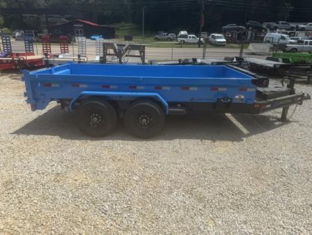 New Load Trail Dump 7x14 14K 18" Sides- Black/Blue