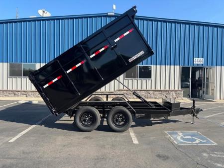 New 2026 Iron Panther 5x10x4 Single Ram Dump Trailer 7,000 lbs GVWR