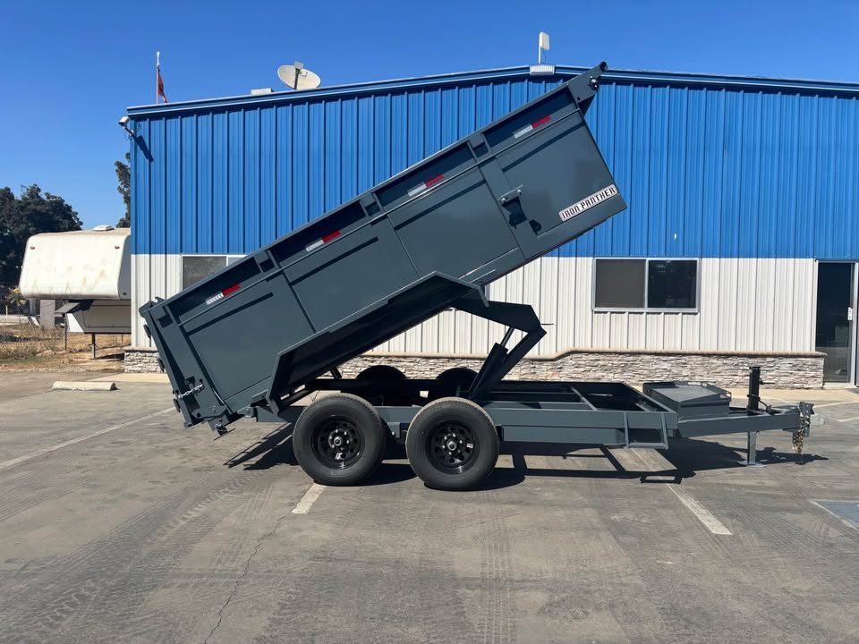 New 2026 Iron Panther 6'x12x3 Scissor Dump Trailer 9,995lbs GVWR