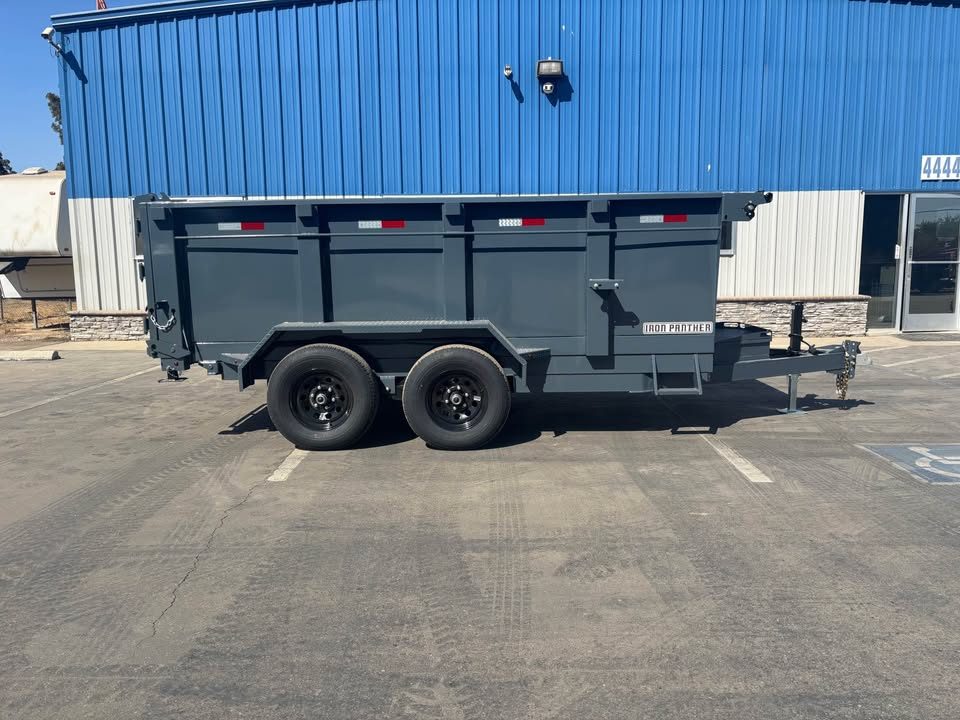 New 2026 Iron Panther 6'x12x3 Scissor Dump Trailer 9,995lbs GVWR