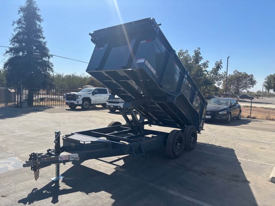 New 2026 Iron Panther 6'x12x3 Scissor Dump Trailer 9,995lbs GVWR