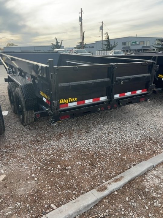 New 2027 Big Tex Trailers 7X14 HEAVY DUTY TELESCOPIC DUMP TRAILER 15.4K W/SLIDE IN RAMPS