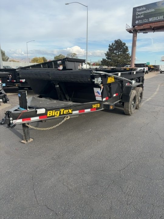 New 2027 Big Tex Trailers 7X14 HEAVY DUTY TELESCOPIC DUMP TRAILER 15.4K W/SLIDE IN RAMPS