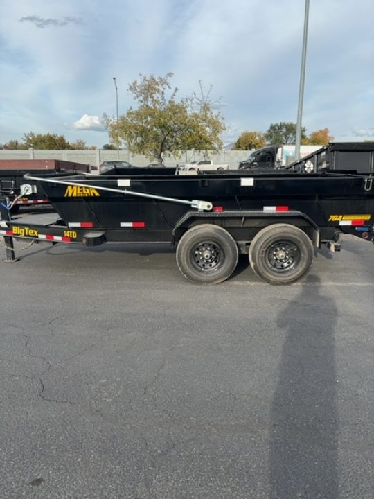 New 2027 Big Tex Trailers 7X14 HEAVY DUTY TELESCOPIC DUMP TRAILER 15.4K W/SLIDE IN RAMPS