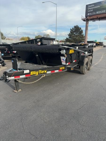 New 2027 Big Tex Trailers 7X14 HEAVY DUTY TELESCOPIC DUMP TRAILER 15.4K W/SLIDE IN RAMPS