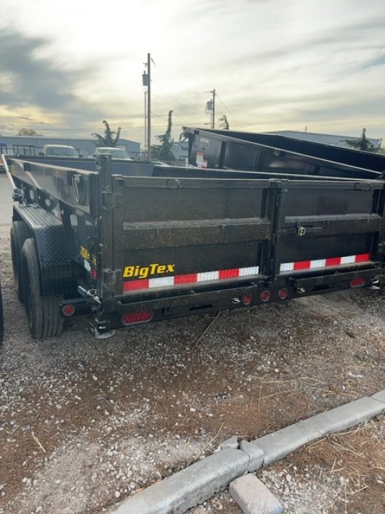 New 2027 Big Tex Trailers 7X14 HEAVY DUTY TELESCOPIC DUMP TRAILER 15.4K W/SLIDE IN RAMPS
