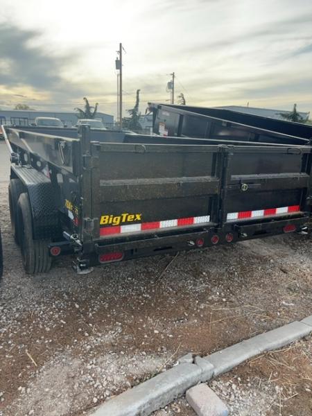 New 2027 Big Tex Trailers 7X14 HEAVY DUTY TELESCOPIC DUMP TRAILER 15.4K W/SLIDE IN RAMPS