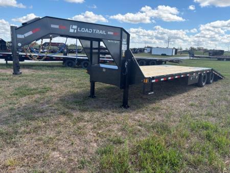 New 2027 Load Trail 102x32 Tandem 25.9K GN Hydrotail Flatbed Trailer W/ Steel Runners, Hydro Jacks, & 14 Ply Tires