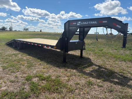 New 2027 Load Trail 102x32 Tandem 25.9K GN Hydrotail Flatbed Trailer W/ Steel Runners, Hydro Jacks, & 14 Ply Tires