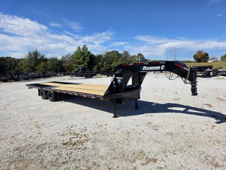 New 2027 Diamond C Trailers 102 X 32 FMAX216 TANDEM DUAL GN PACESETTER HYDROTAIL W/ STEEL RUNNERS/ HYDRO JACKS/ 102X32 Flatbed Trailer