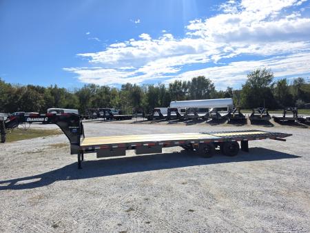 New 2027 Diamond C Trailers 102 X 32 FMAX216 TANDEM DUAL GN PACESETTER HYDROTAIL W/ STEEL RUNNERS/ HYDRO JACKS/ 102X32 Flatbed Trailer