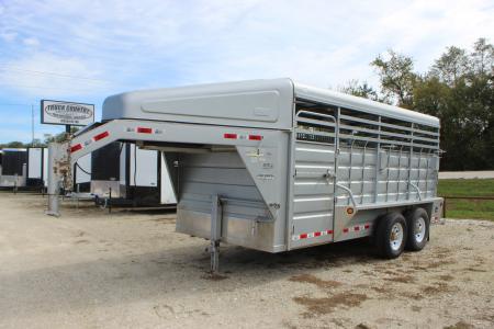 Used 2019 GR Trailers 6.8' x 16' Gooseneck Livestock Trailer