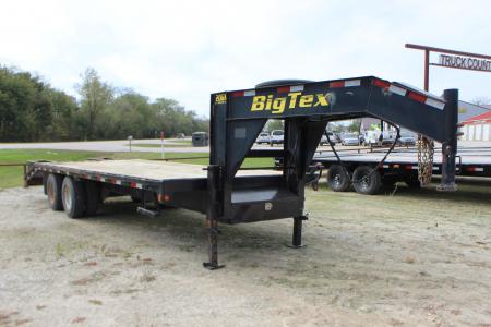 Used 2012 Big Tex 25' gooseneck Flatbed Trailer