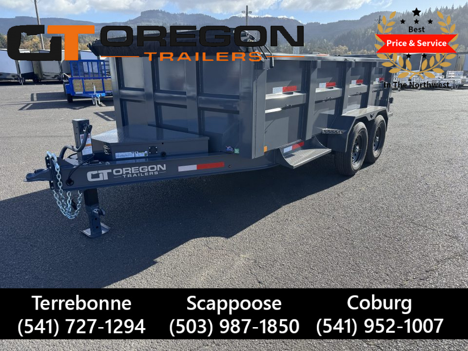 New 2027 Eagle Raptor Dump Trailer 7x14 14K GVWR w/ 36  Sides **LOADED!