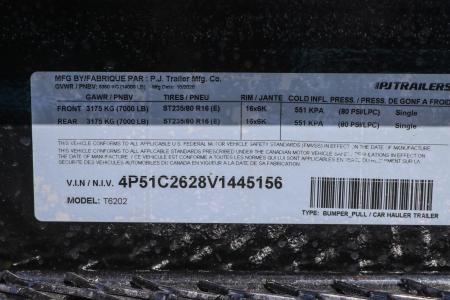 New 2027 7x20 PJ Tilt Deck Equipment Trailer