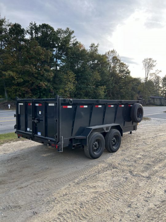 New 2027 Hillcrest Trailers 176716SDH Dump Trailer / 7' WIDE X 16' LONG / 40" HIGH SIDES / TELESCOPIC HOIST / COMBO REAR GATES / SLIDE OUT RAMPS / 215/75R17.5 16 PLY TIRES / HYDRAULIC JACK