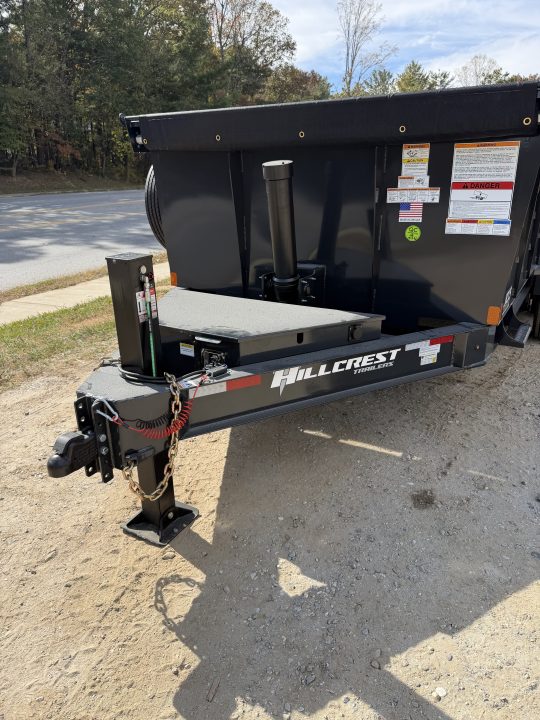 New 2027 Hillcrest Trailers 176716SDH Dump Trailer / 7' WIDE X 16' LONG / 40" HIGH SIDES / TELESCOPIC HOIST / COMBO REAR GATES / SLIDE OUT RAMPS / 215/75R17.5 16 PLY TIRES / HYDRAULIC JACK
