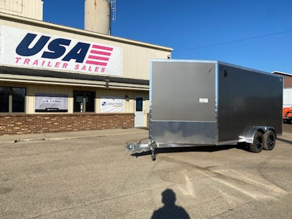 New 2027 Lightning Trailers 7x19 Aluminum 2-Place 7Ft Height Snowmobile Trailer