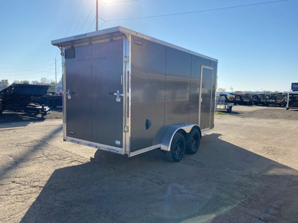 New 2027 Lightning Trailers 7x19 Aluminum 2-Place 7Ft Height Snowmobile Trailer