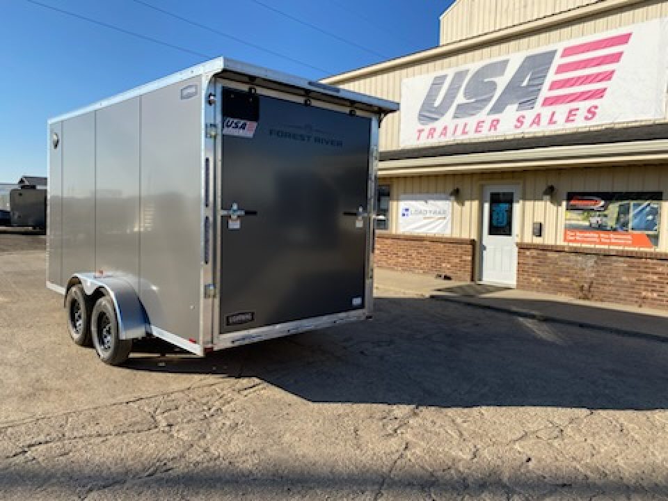 New 2027 Lightning Trailers 7x19 Aluminum 2-Place 7Ft Height Snowmobile Trailer
