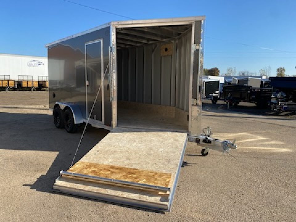 New 2027 Lightning Trailers 7x19 Aluminum 2-Place 7Ft Height Snowmobile Trailer