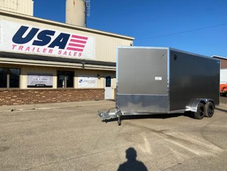 New 2027 Lightning Trailers 7x19 Aluminum 2-Place 7Ft Height Snowmobile Trailer
