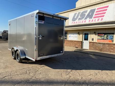 New 2027 Lightning Trailers 7x19 Aluminum 2-Place 7Ft Height Snowmobile Trailer