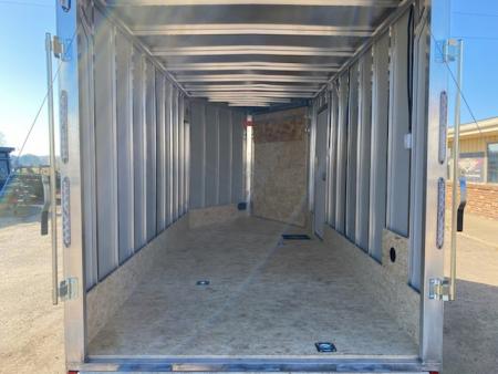 New 2027 Lightning Trailers 7x19 Aluminum 2-Place 7Ft Height Snowmobile Trailer