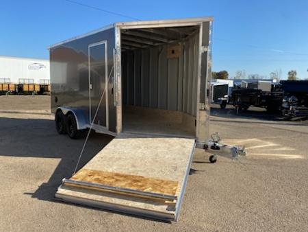 New 2027 Lightning Trailers 7x19 Aluminum 2-Place 7Ft Height Snowmobile Trailer