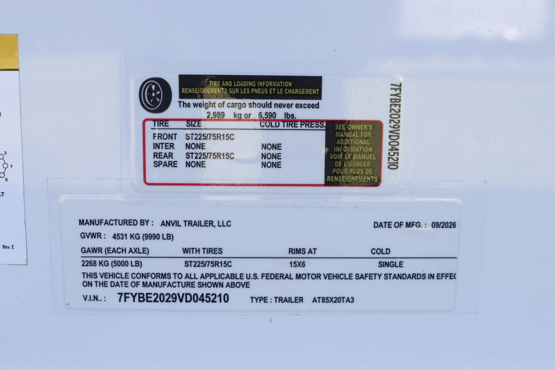 New 2027 8.5X20 Anvil Cargo Trailer
