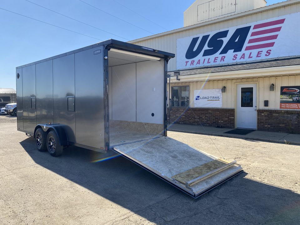 New 2027 Lightning Trailers 7X23 W/7Ft Interior 3-Place Snowmobile Trailer