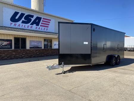 New 2027 Lightning Trailers 7X23 W/7Ft Interior 3-Place Snowmobile Trailer