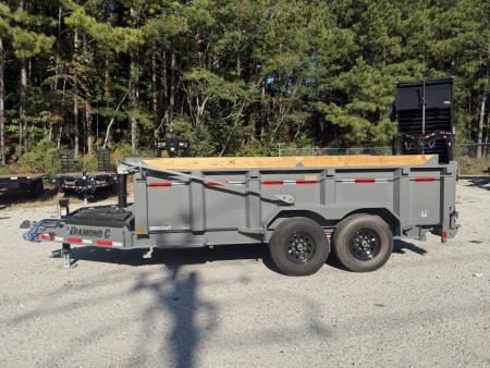 New 2027 Diamond C 82x14 Dump, 32  Sides, Ramps, 3 Way Gate LPT207