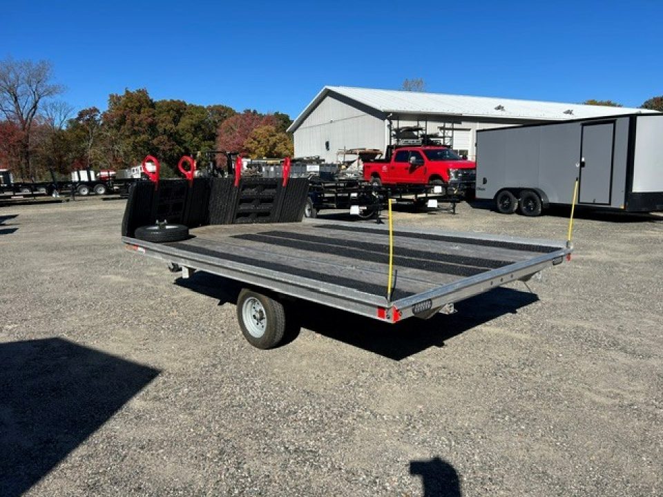Used 2025 ALCOM 12ft Drive On/Off SnoPro Snowmobile Trailer