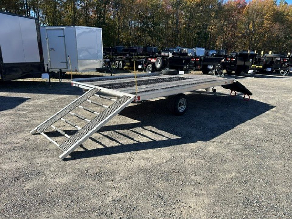 Used 2025 ALCOM 12ft Drive On/Off SnoPro Snowmobile Trailer