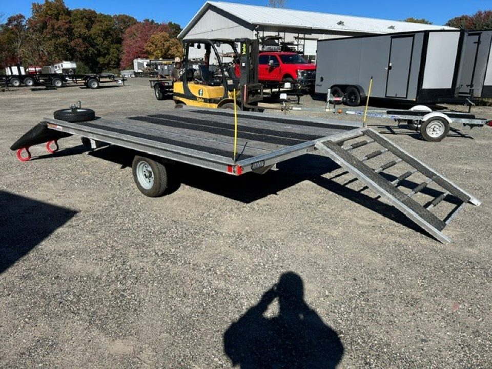 Used 2025 ALCOM 12ft Drive On/Off SnoPro Snowmobile Trailer
