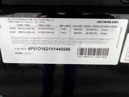 New 2027 PJ Trailers 72 X 12 D3 Dump Trailer