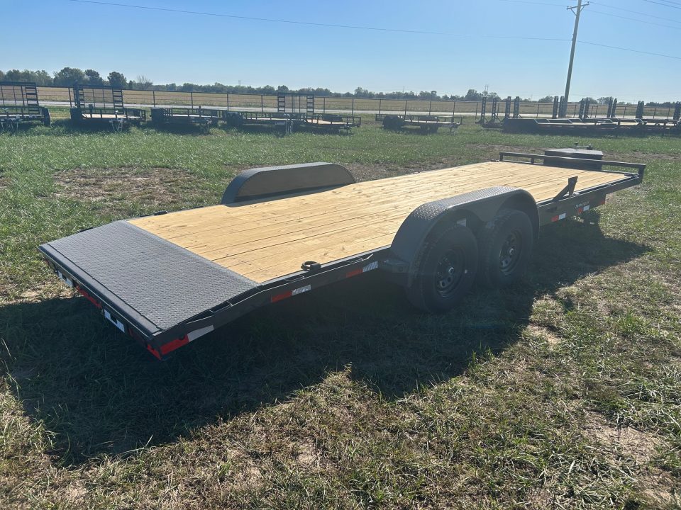 New 2027 Lamar 83x22 Tandem 10K Carhauler w/ Slide In Ramps & Toolbox