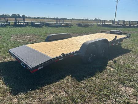 New 2027 Lamar 83x22 Tandem 10K Carhauler w/ Slide In Ramps & Toolbox