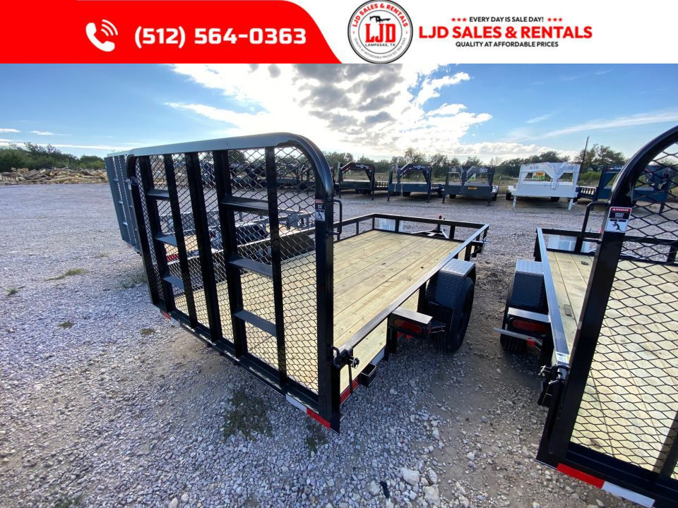 New 2027 Lacosta - 6 x 12 - Utility Trailer - Angle Top - Tube Gate