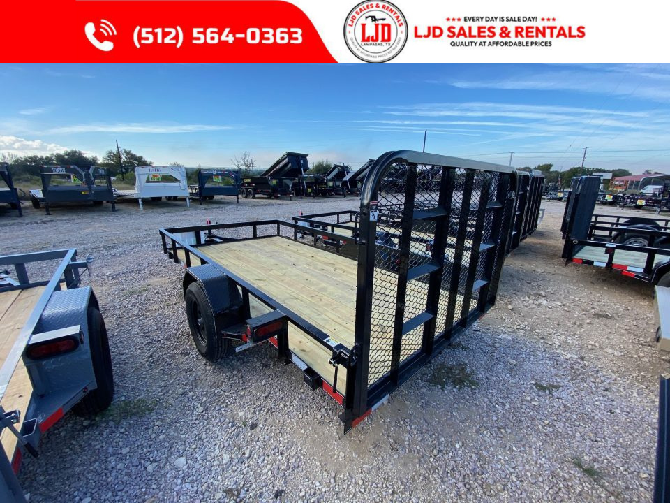 New 2027 Lacosta - 6 x 12 - Utility Trailer - Angle Top - Tube Gate